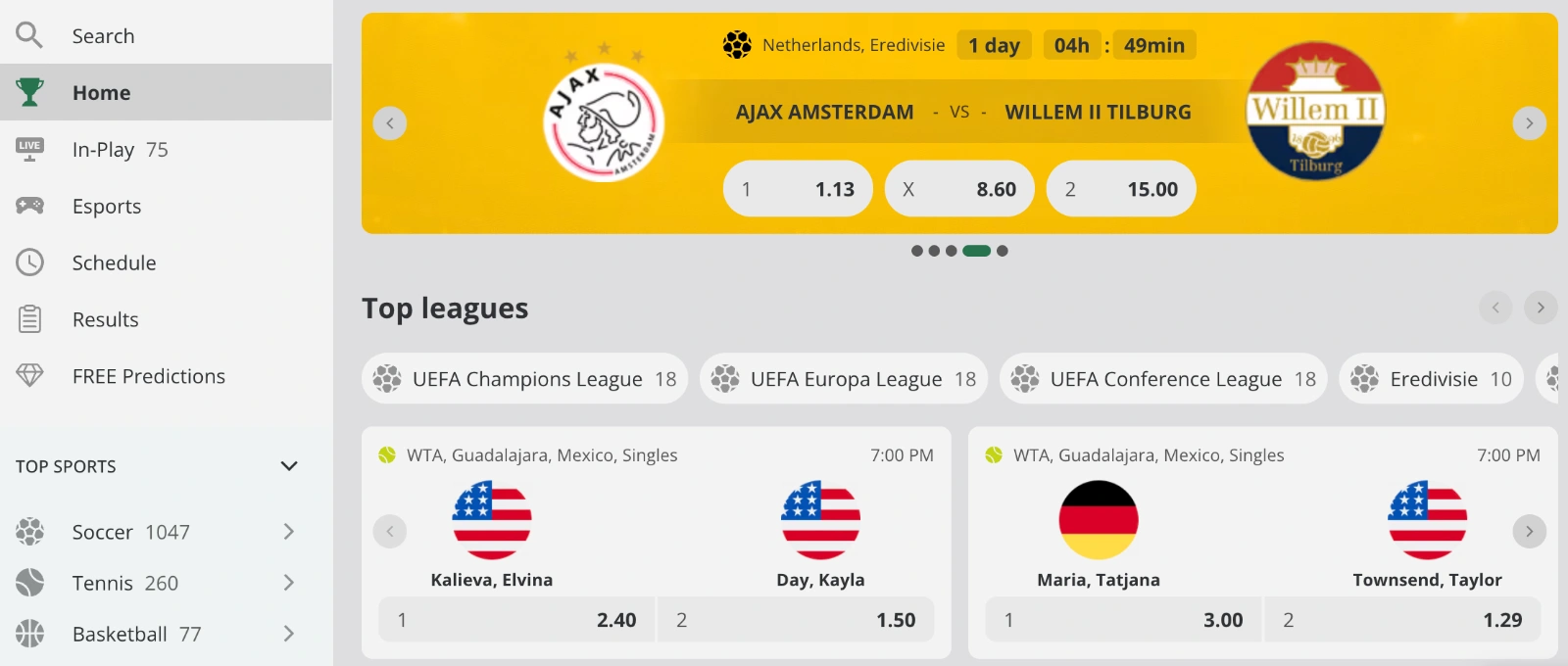 Sportweddenschappen bij Qbet — 10 £