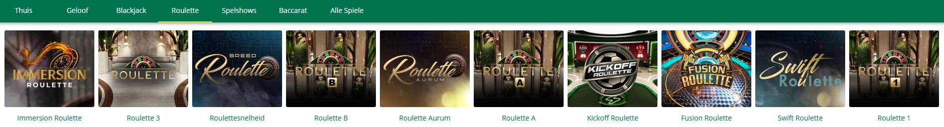 Qbet Casino live roulette met verschillende tafels