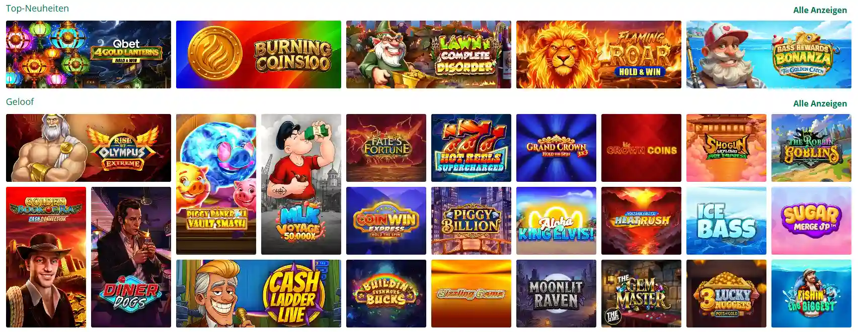Qbet Casino slots en nieuwe spellen